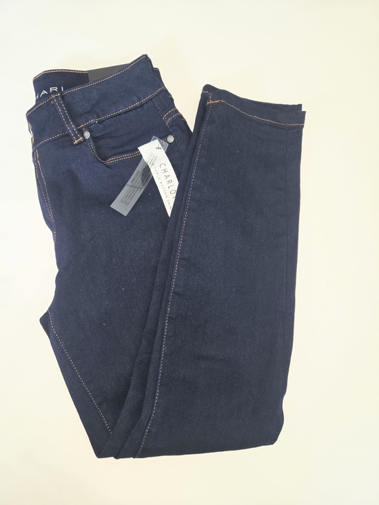 Tahari Denim - Tahari Dark Indigo Skinny Jeans- Double Button Women Size 4 NWT